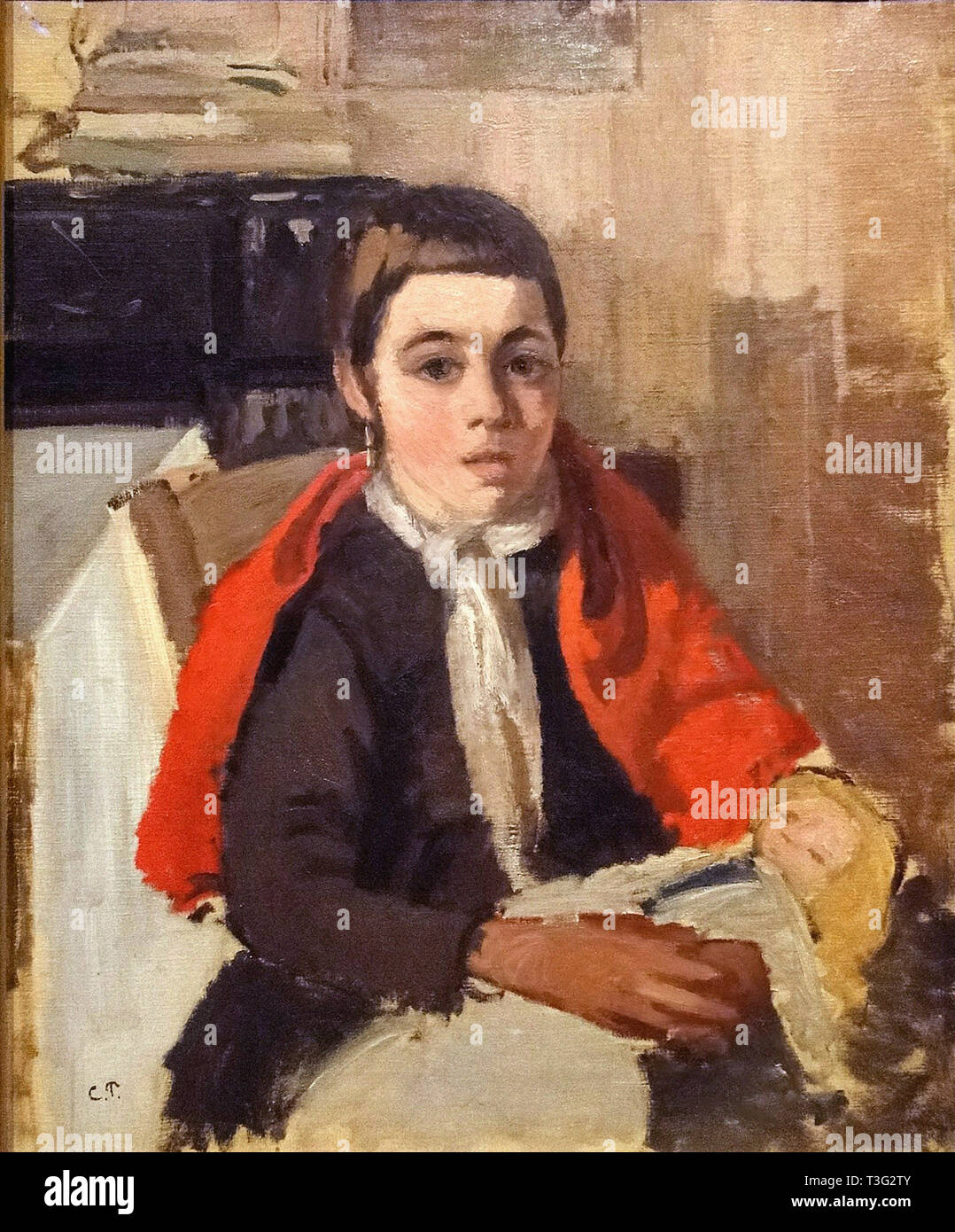 Camille Pissarro (1830 1903) jeanne holding a doll 1874 Stock Photo - Alamy