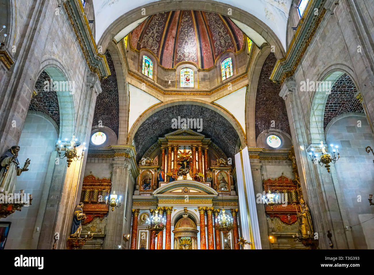 Dome Basilica Altar Santo Domingo Church Mexico City Mexico. Church first built in the 1500s Stock Photo - Alamy Dome Basilica Altar Santo Domingo Church Mexico City Mexico. Church first built in the 1500s Stock Photo - Alamy