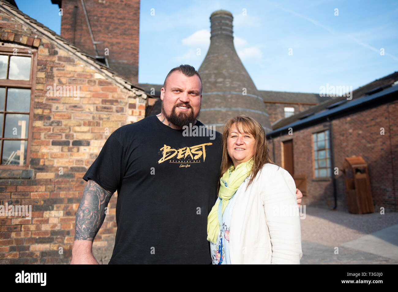 Staffordshire, UK. 09 April 2019. 'World's Strongest Man' Eddie Hall
