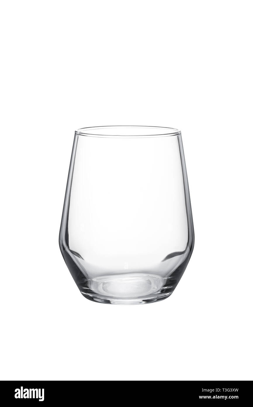 Empty glass martini glass against  white background. Stock Photo