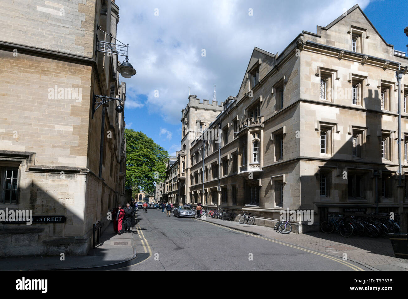 Exeter College in Turf Street, Oxford, Britain Stock Photo