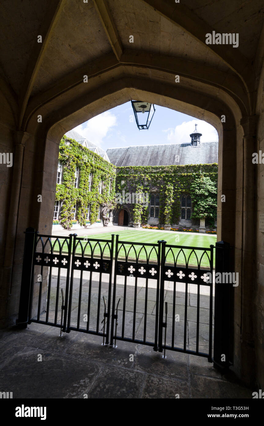 The quad at Lincoln College in Turf Street, Oxford, Britain Stock Photo