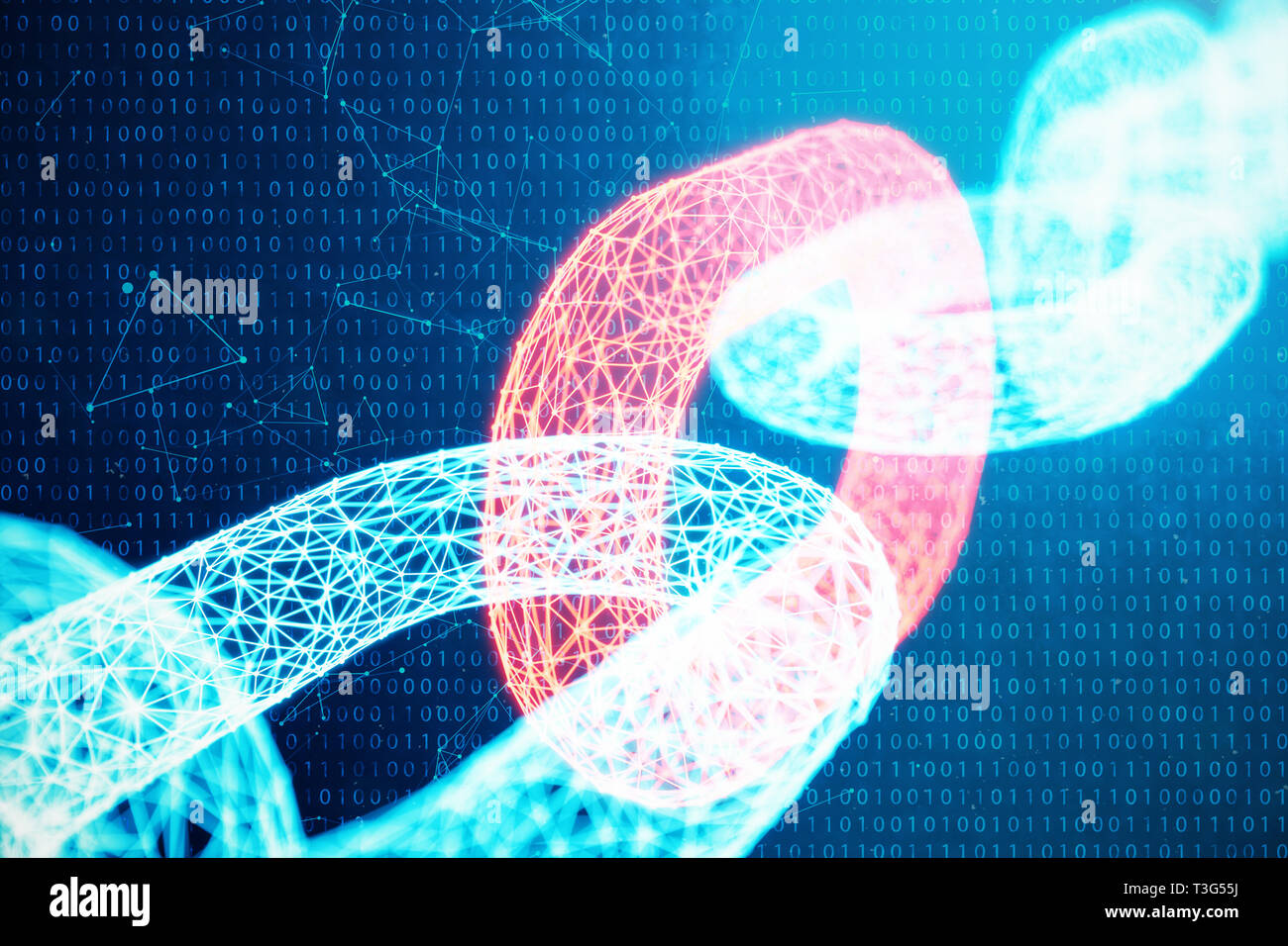 Block chain concept, digital block chain technology. Cryptocurrency ...