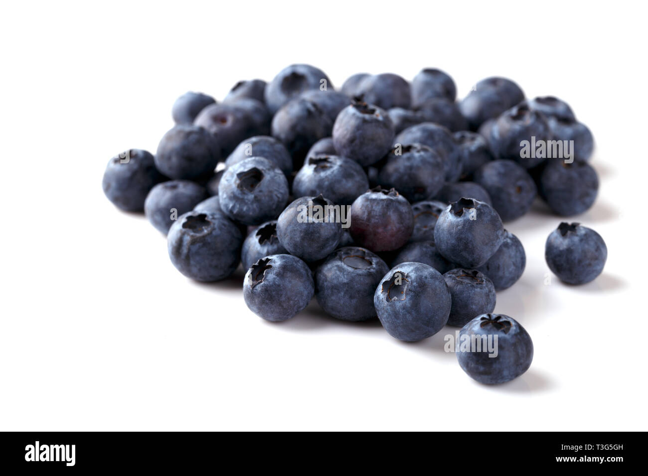 Hip of ripe blueberries isolated over white Stock Photo - Alamy