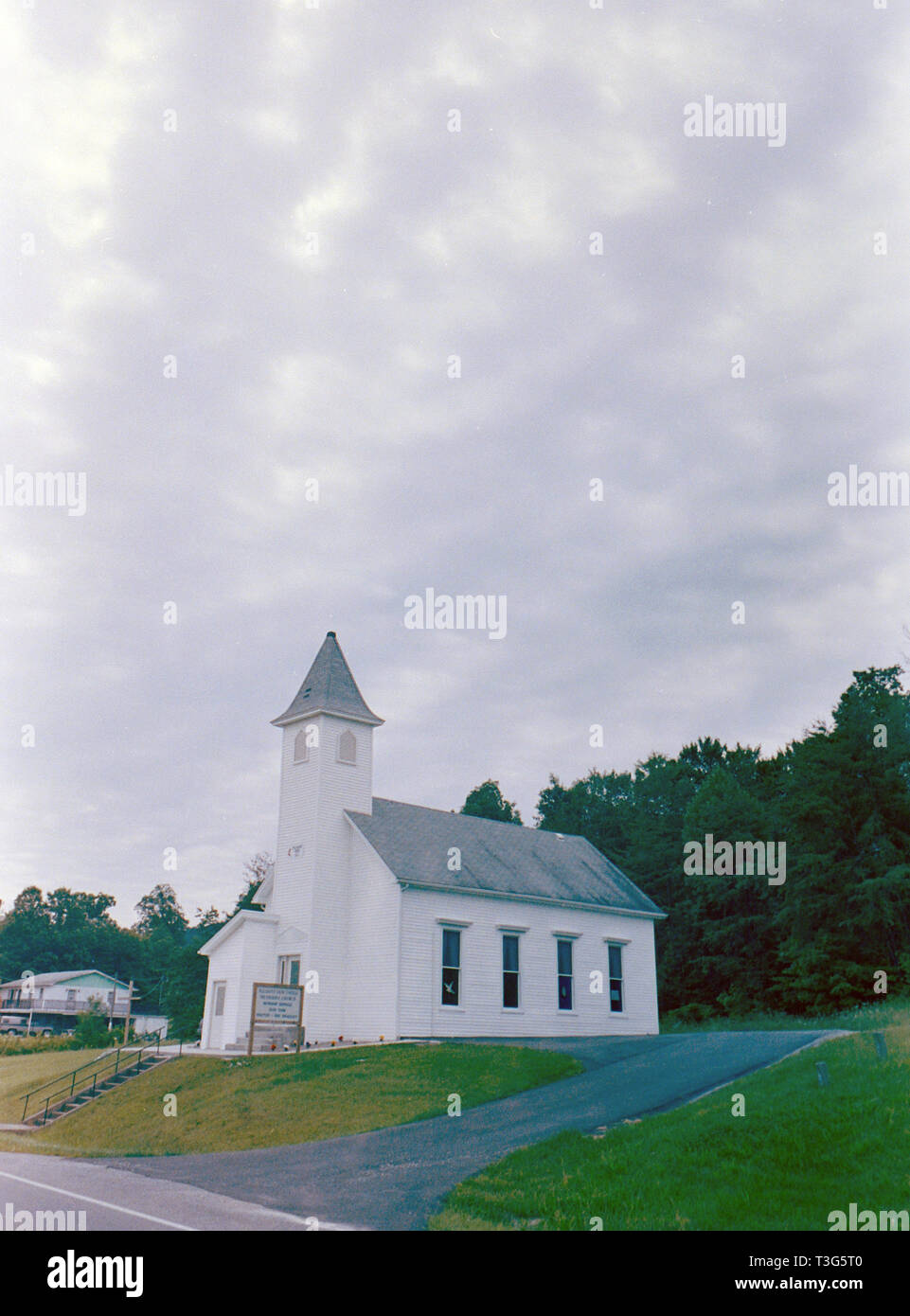 Little white church in rural United States ca. 1996 Stock Photo - Alamy