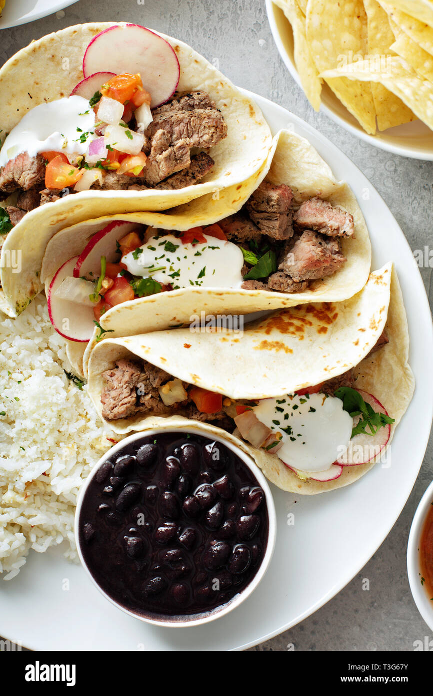 Mexican street food variety Stock Photo - Alamy
