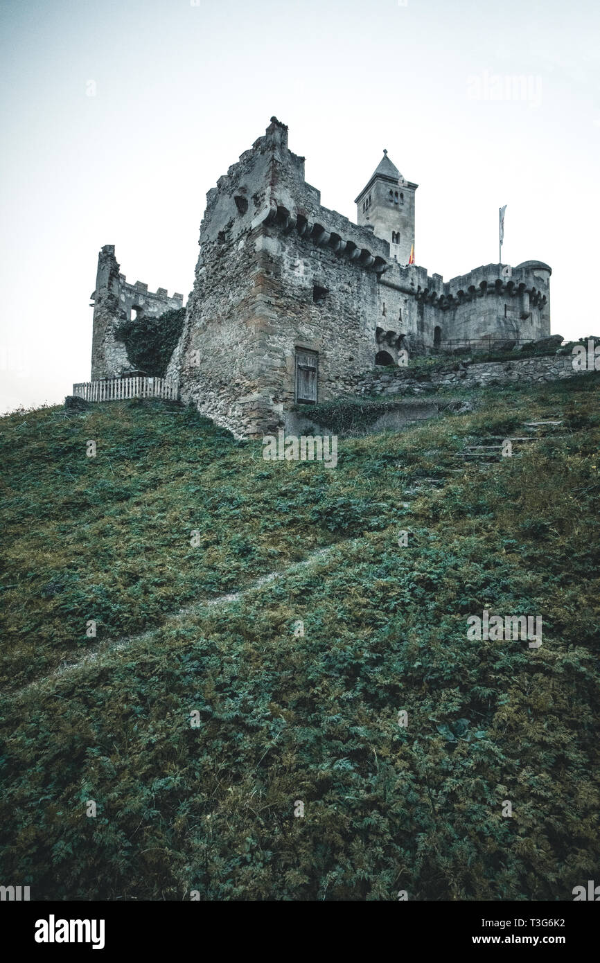 Photo of medieval castle in Austria burg lichtenstein during spring ...