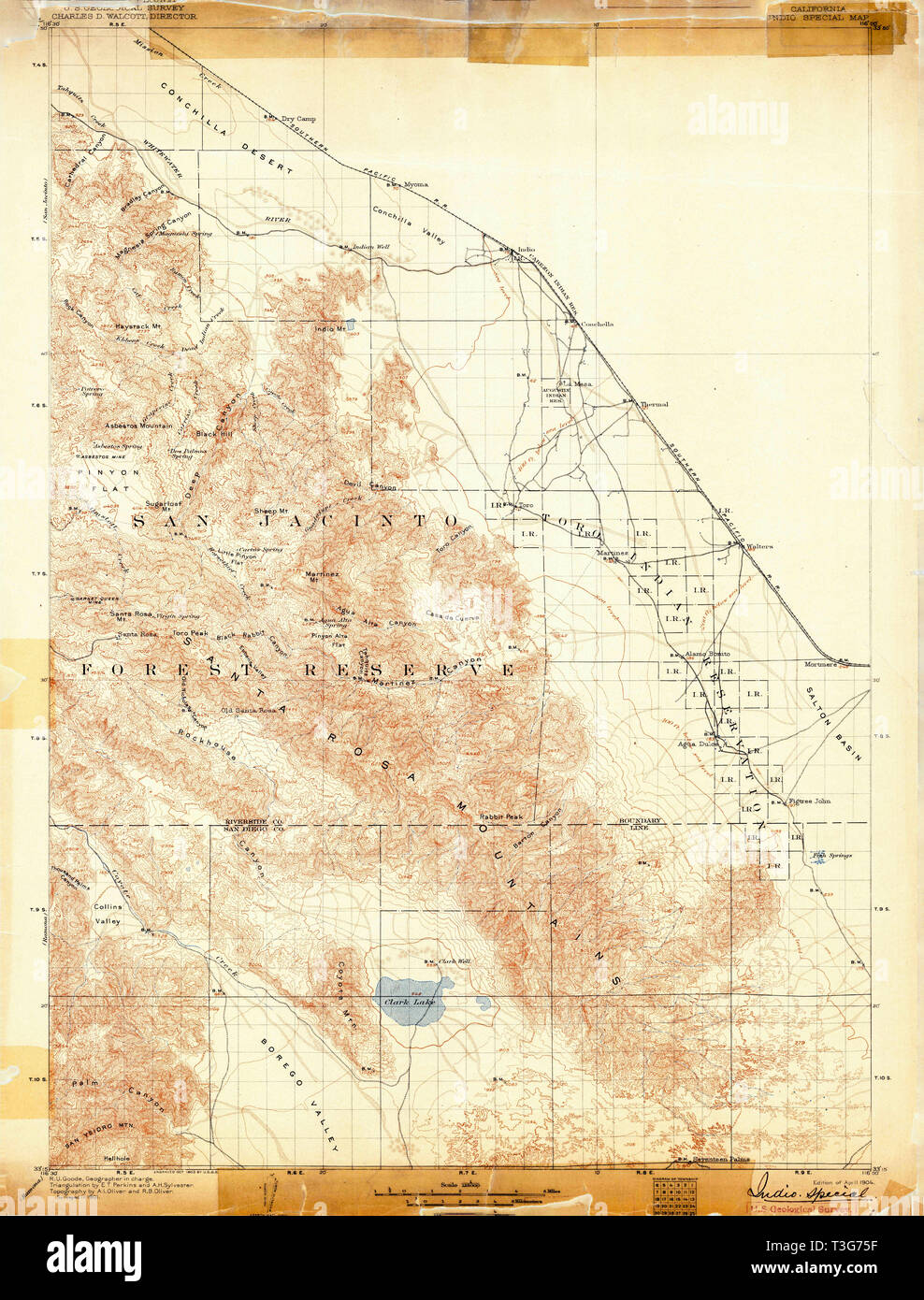 Map of indio california hi-res stock photography and images - Alamy