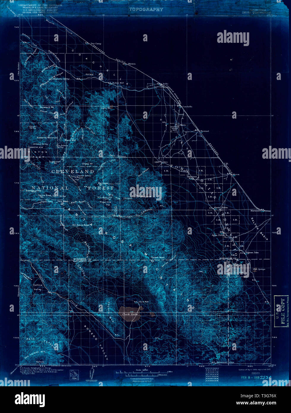 Map of indio hi-res stock photography and images - Alamy