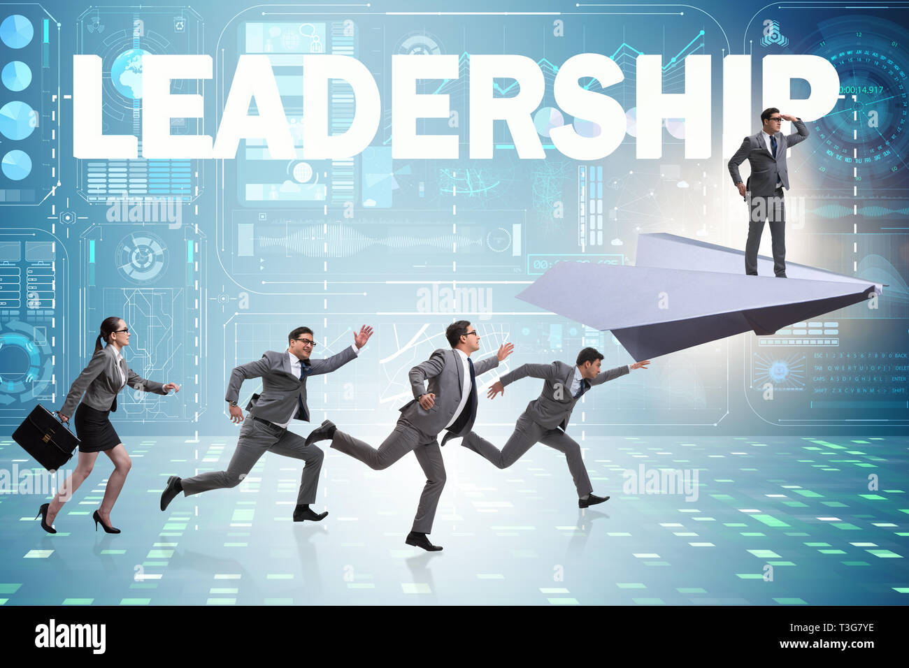 Leadership concept with various business people Stock Photo - Alamy