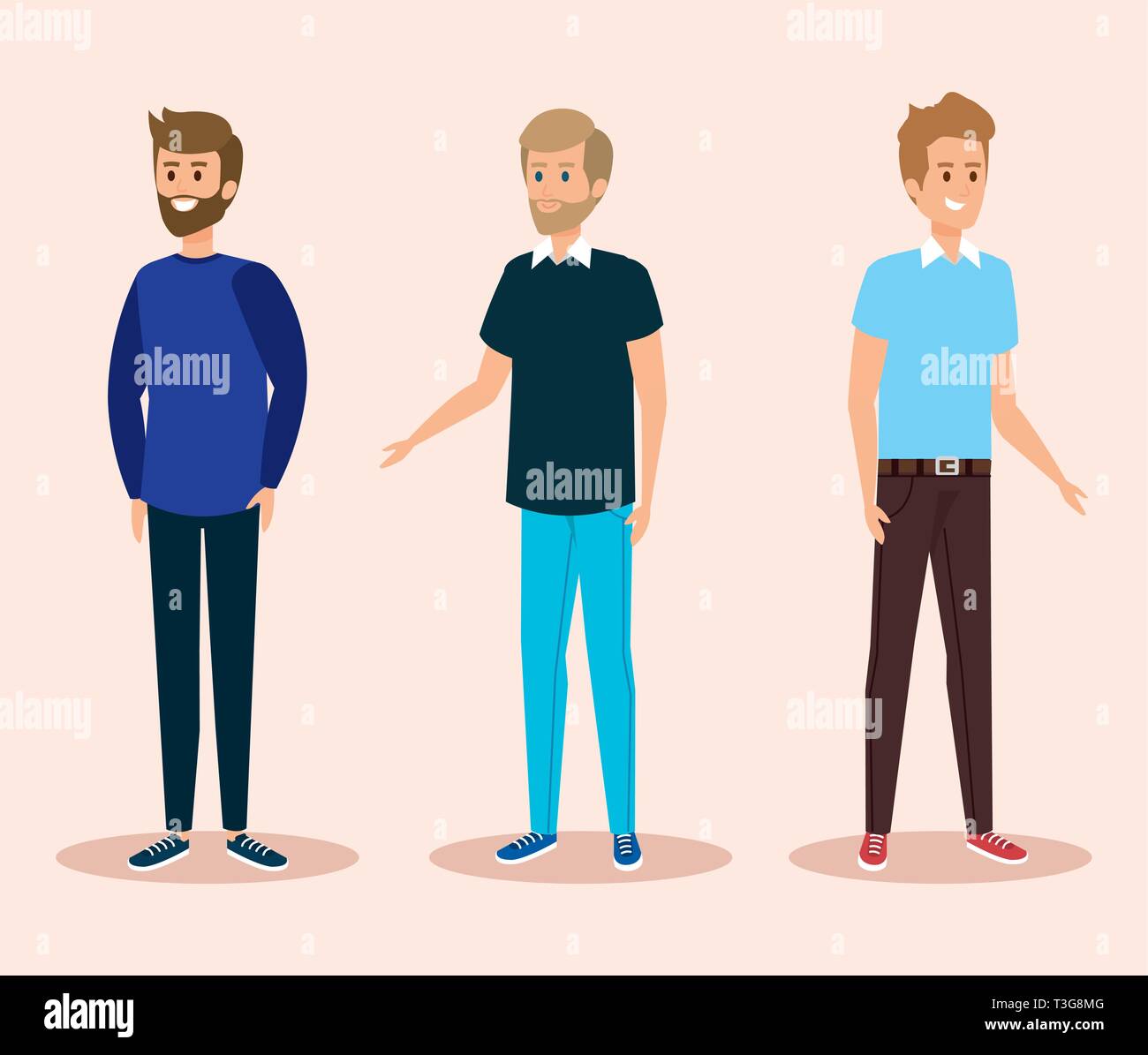 set cute boys with casual clothes Stock Vector Image & Art - Alamy