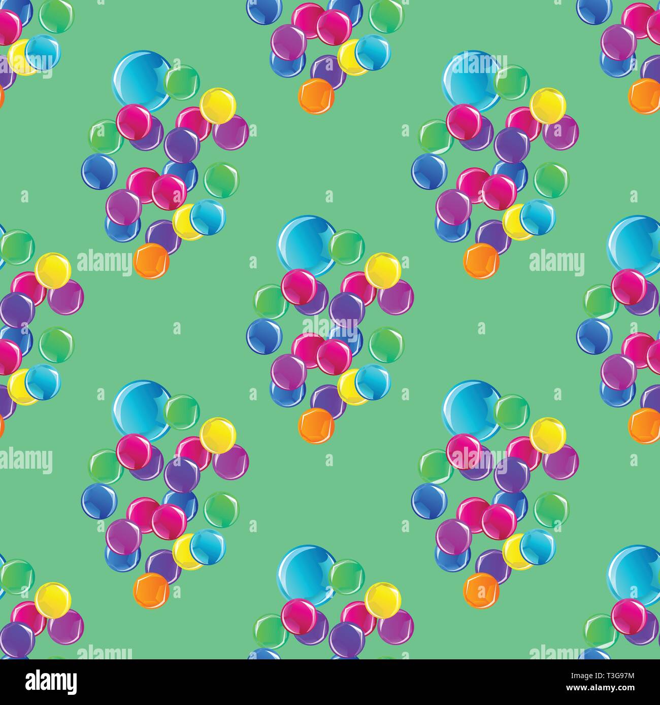 Abstract bright circle seamless pattern. Stock Vector
