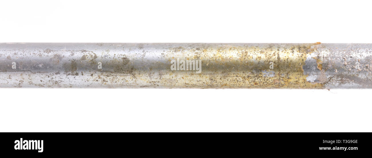 Old metal pipe isolated on white background Stock Photo Alamy