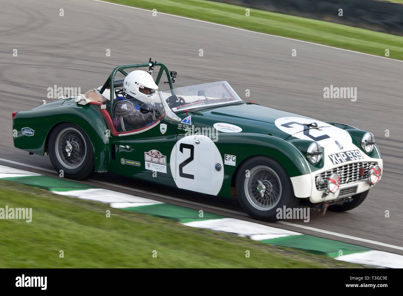 Goodwood 77th Members meeting Tony Glaze Trophy, Triumph TR3S driven by Chris Ryan , Stock Photo