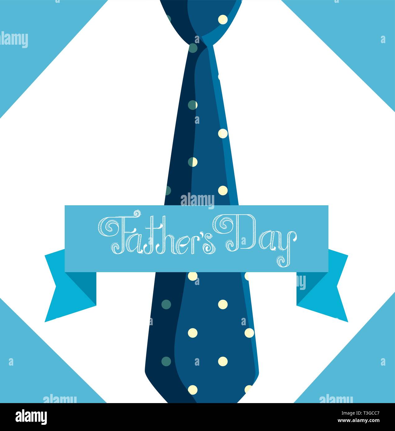 card with tie and ribbon to fathers day Stock Vector Image & Art - Alamy