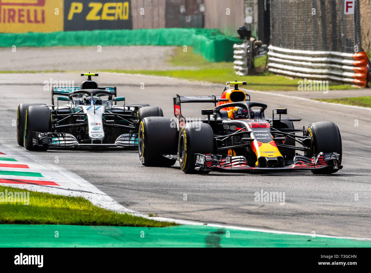 Monza/Italy - #33 Max Verstappen and #77 Valtteri Bottas fighting for  position during the Italian GP Stock Photo - Alamy