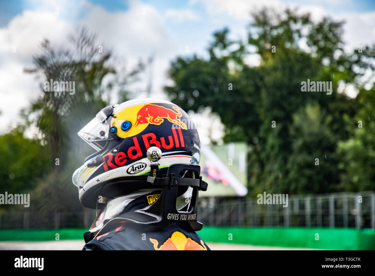 Monza/Italy - #3 Daniel Ricciardo retires from the Italian GP after an engine failure Stock Photo
