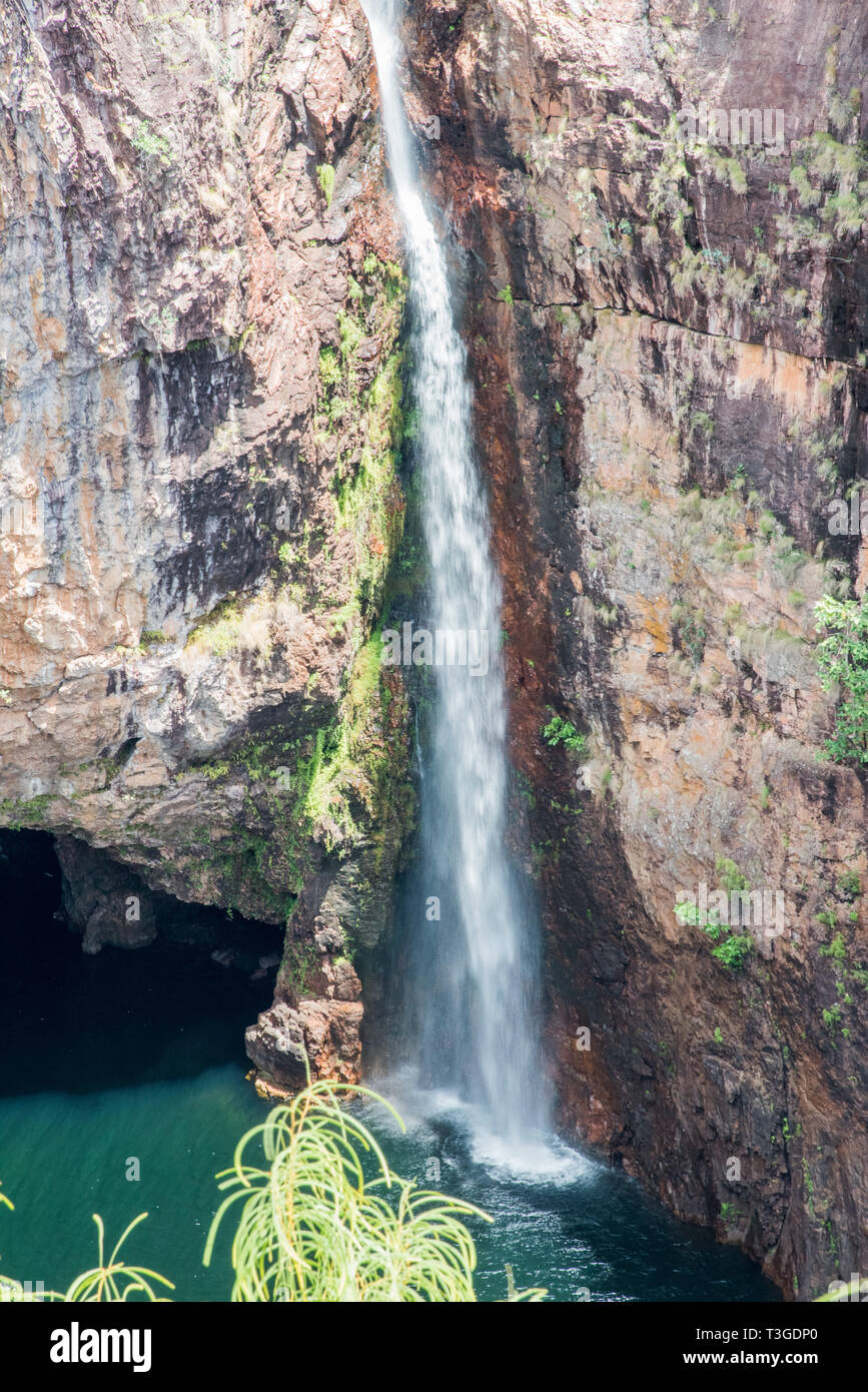 Tolmer Rocks Stunning and flowing Tolmer Falls waterfall with rock face at ...