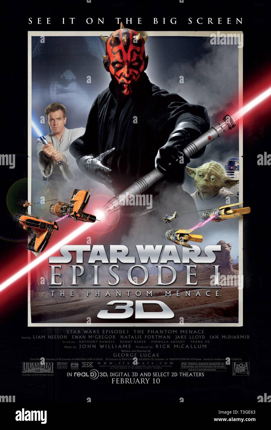 Star Wars : Episode I - The Phantom Menace Year : 1999 USA Director : George Lucas Ray Park  Movie poster (USA) (for the 3D version in 2012) Stock Photo