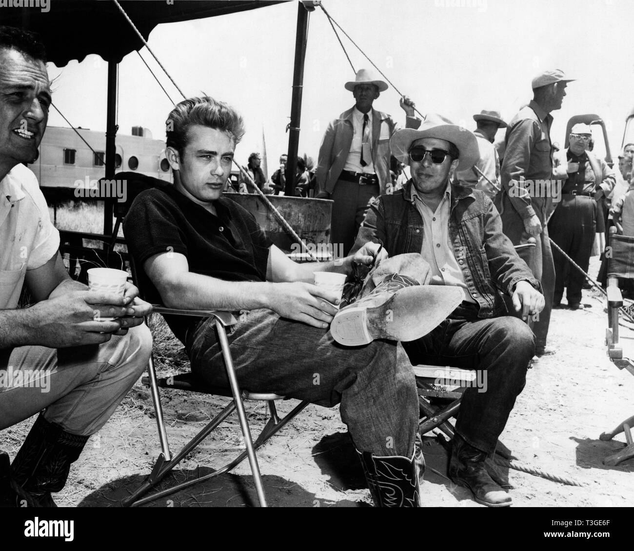 Giant  Year: 1956 USA Director: George Stevens James Dean  On the set Stock Photo