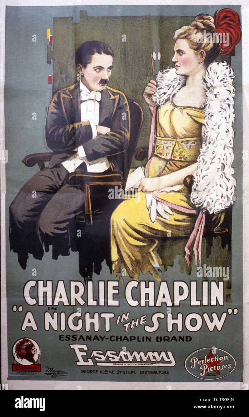 A Night in the Show Year : 1915 USA Director: Charles Chaplin Movie poster Stock Photo