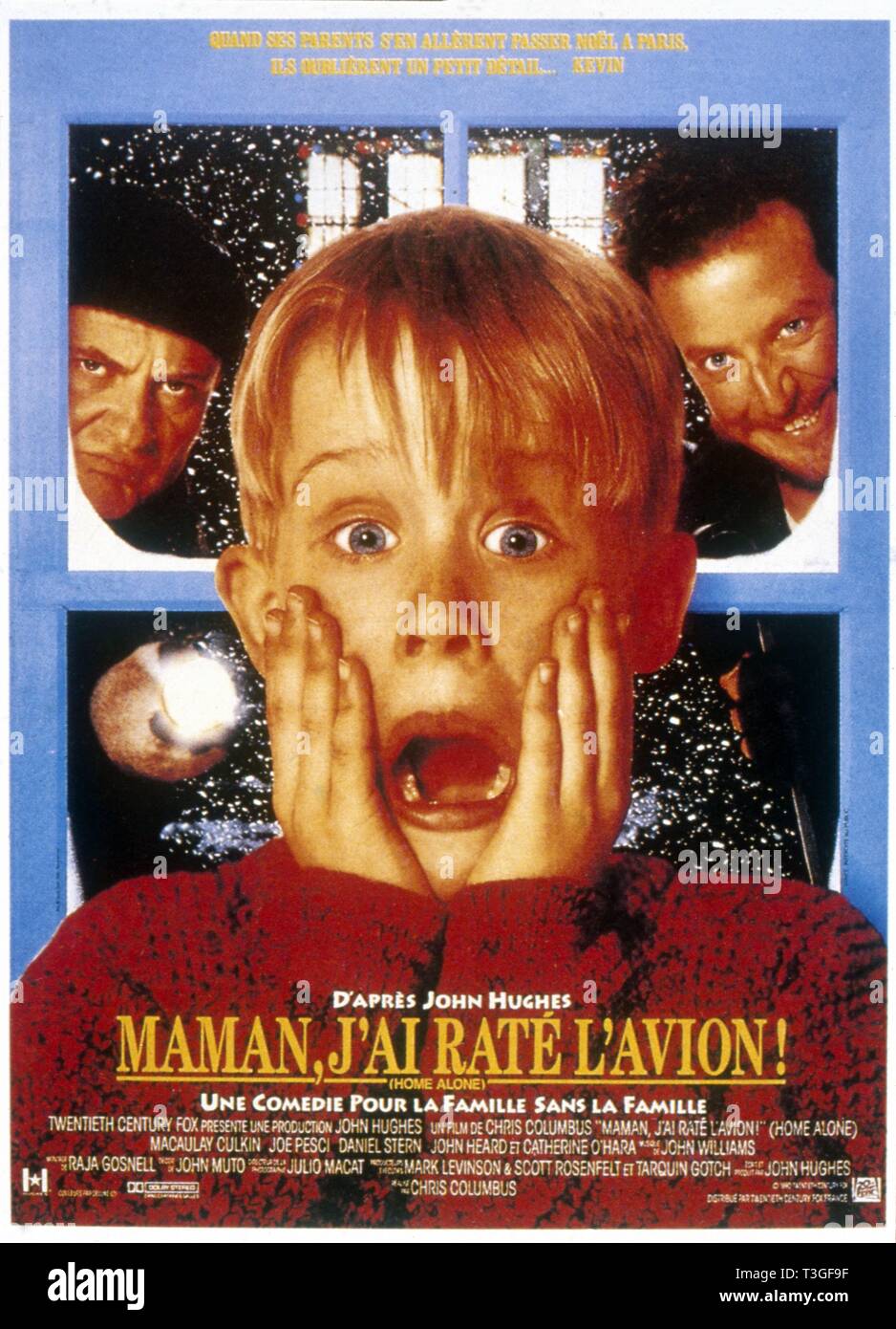 Home Alone  Year : 1990  USA Realisateur : Chris Columbus Macaulay Culkin, Daniel Stern, Joe Pesci Poster (Fr) Stock Photo