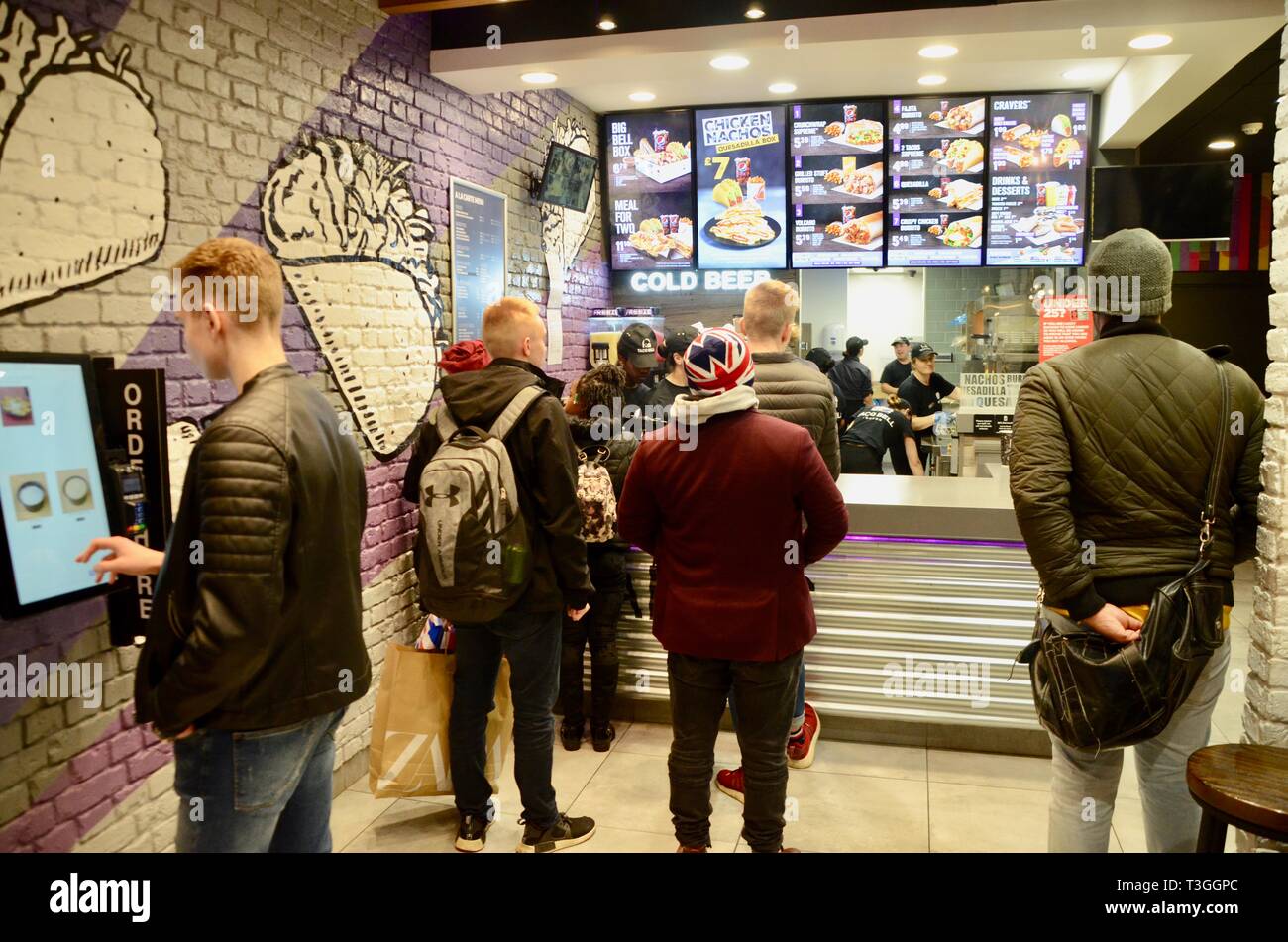 newly opened taco bell american mexican fast food store southampton row london UK Stock Photo