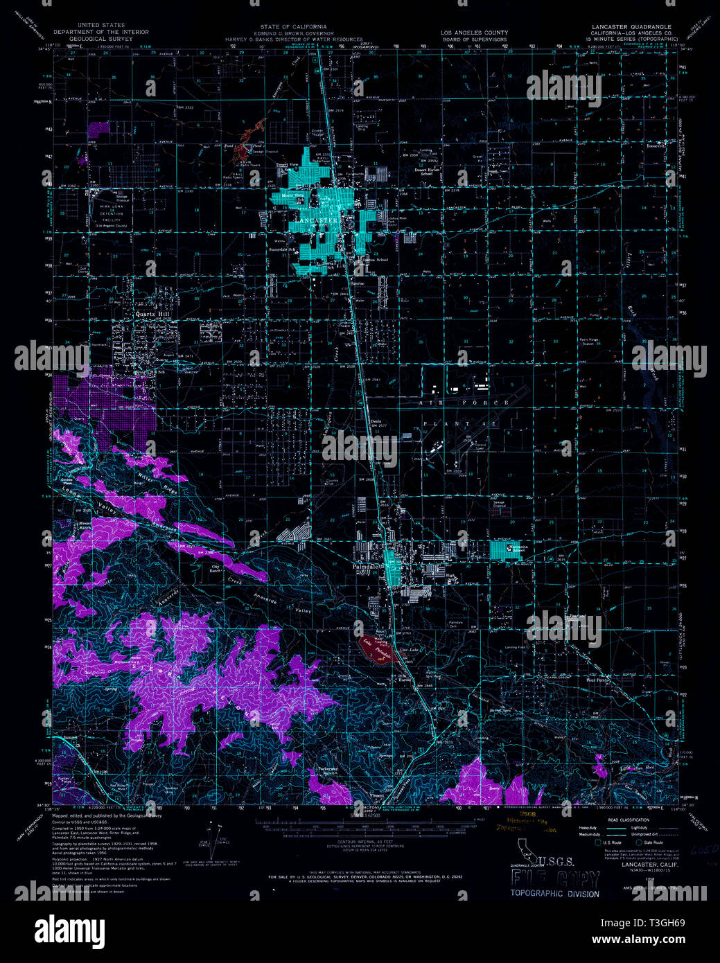 Lancaster california map hires stock photography and images Alamy