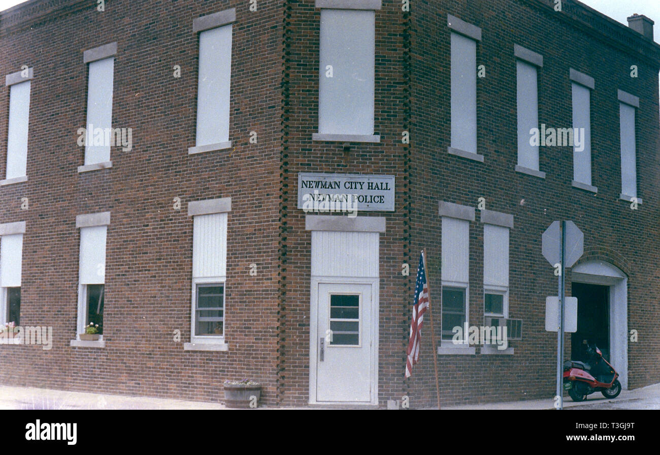 City Hall building and Police headquarters in Newman, Illinois ca. 1998