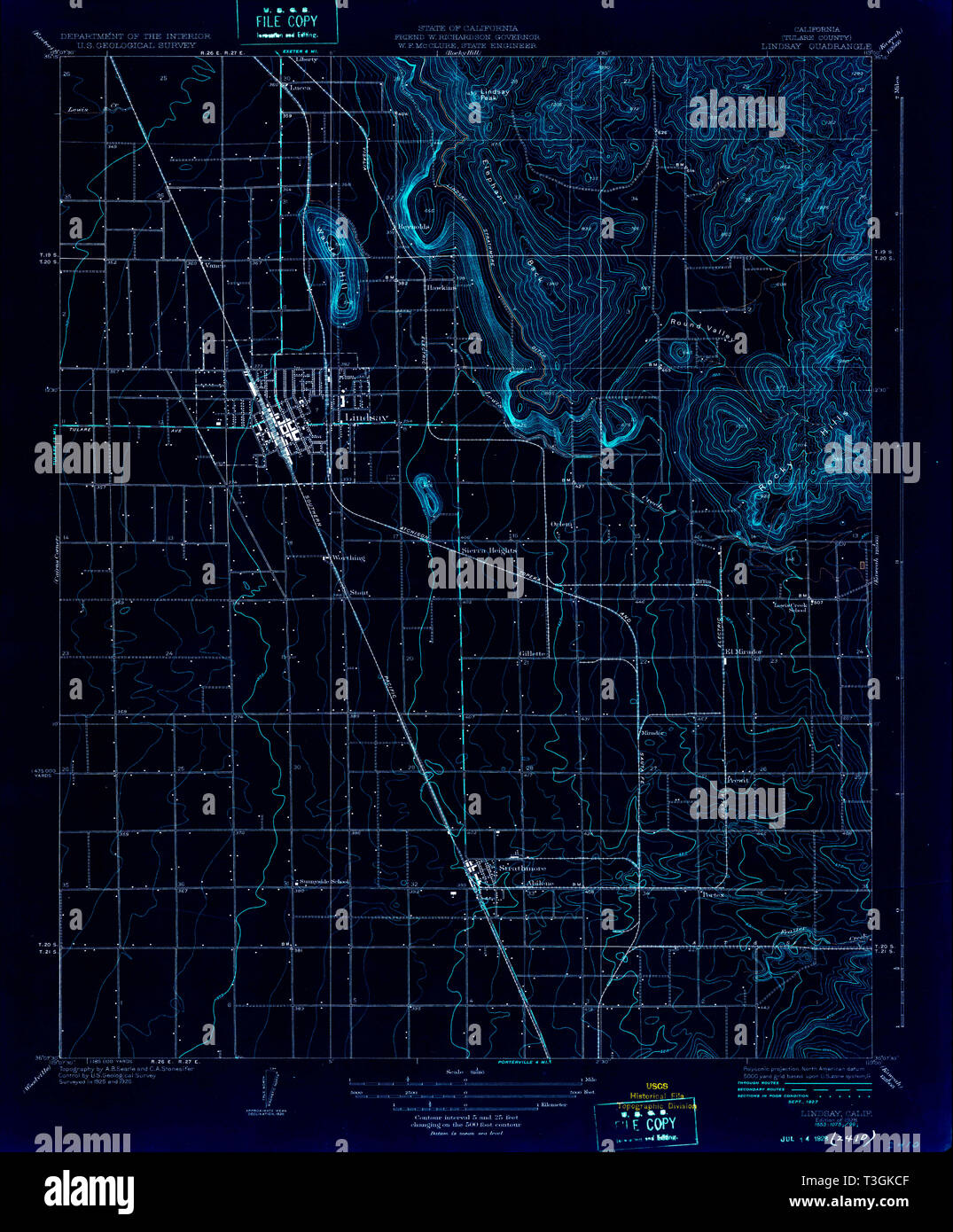 Map of lindsay hires stock photography and images Alamy