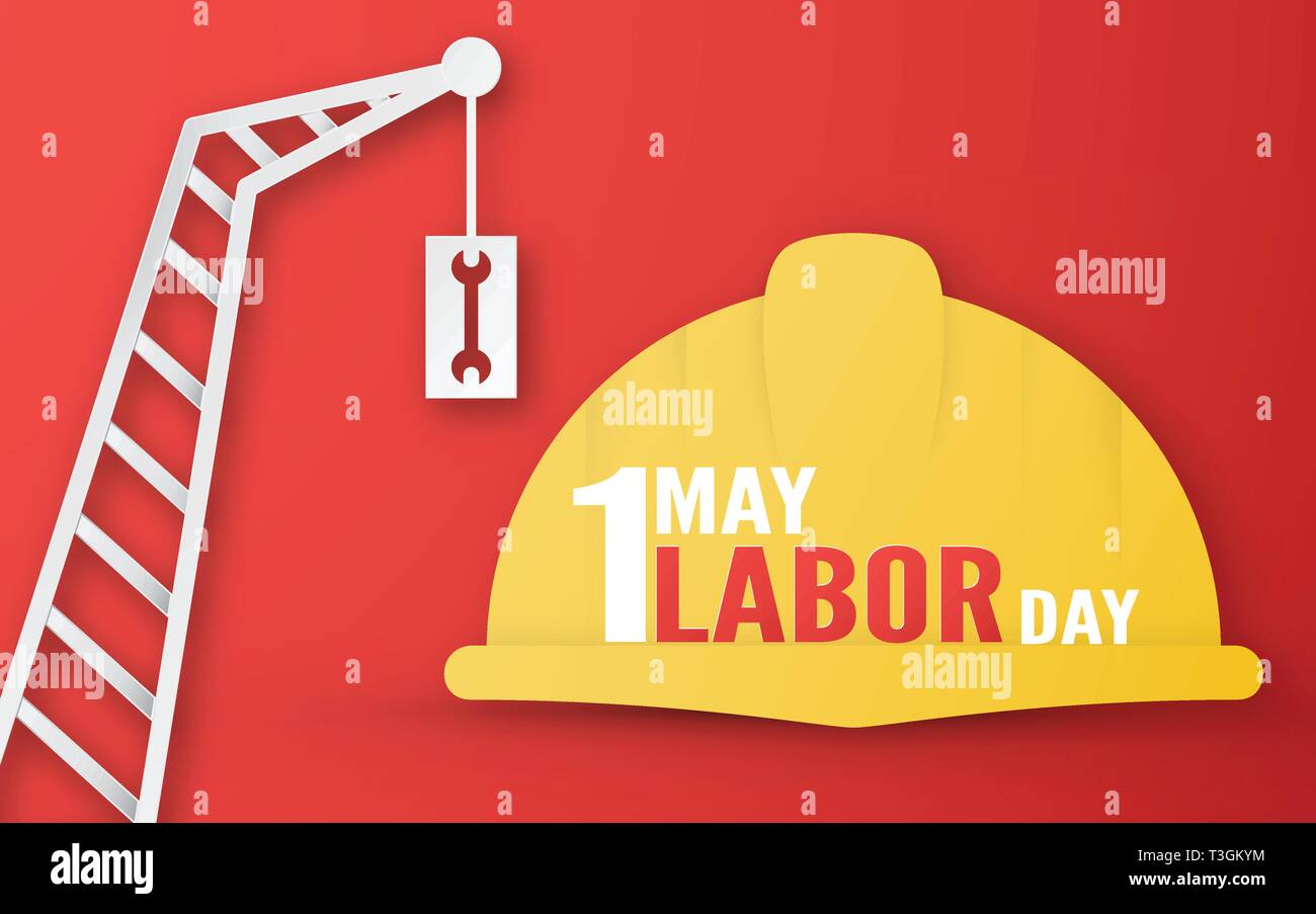 Happy Labor day on 1 May of years. Template design for banner, poster ...