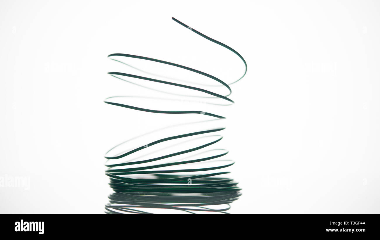 Metal wire on white background Stock Photo - Alamy