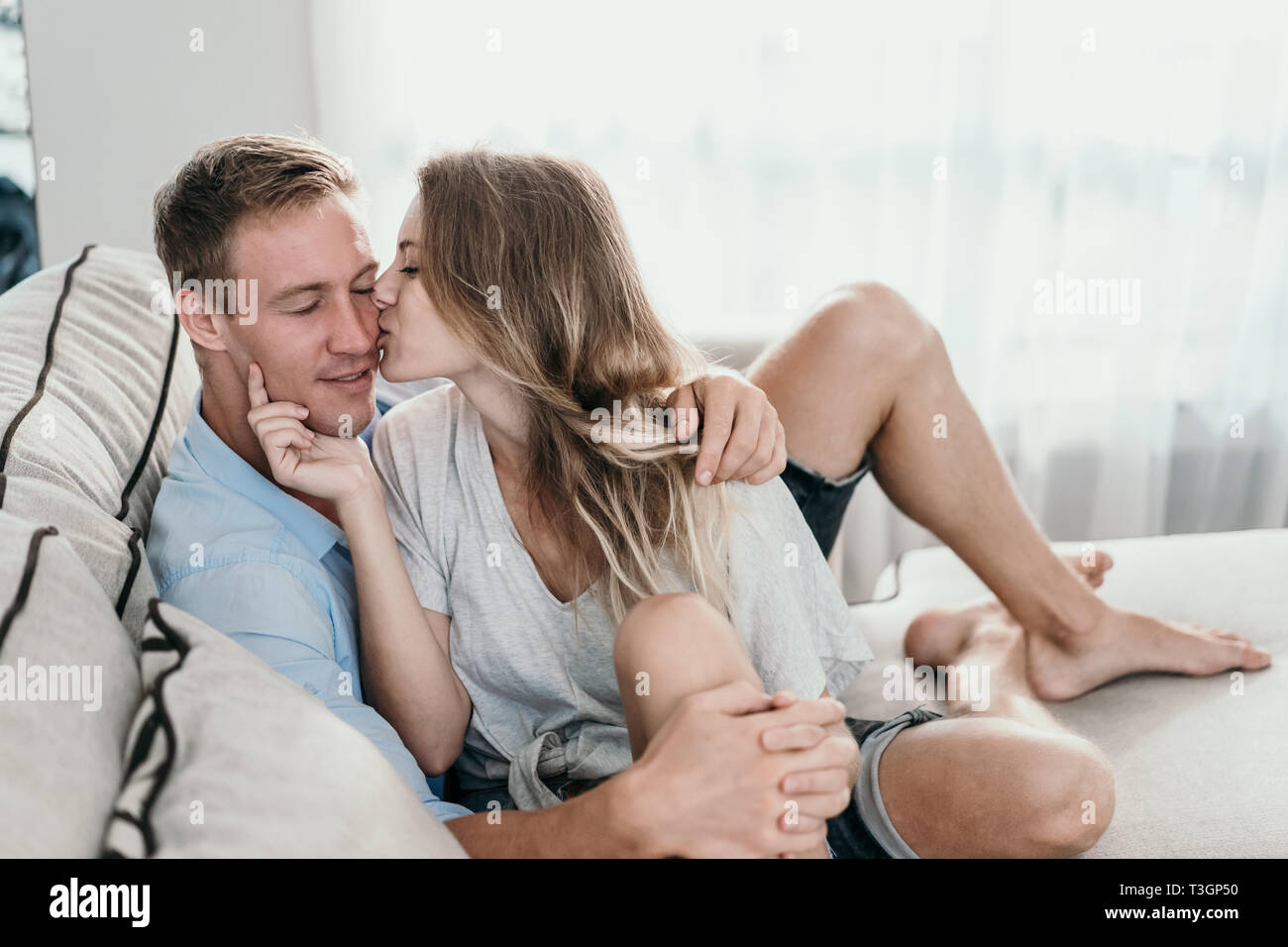 The concept of tenderness and affection Stock Photo