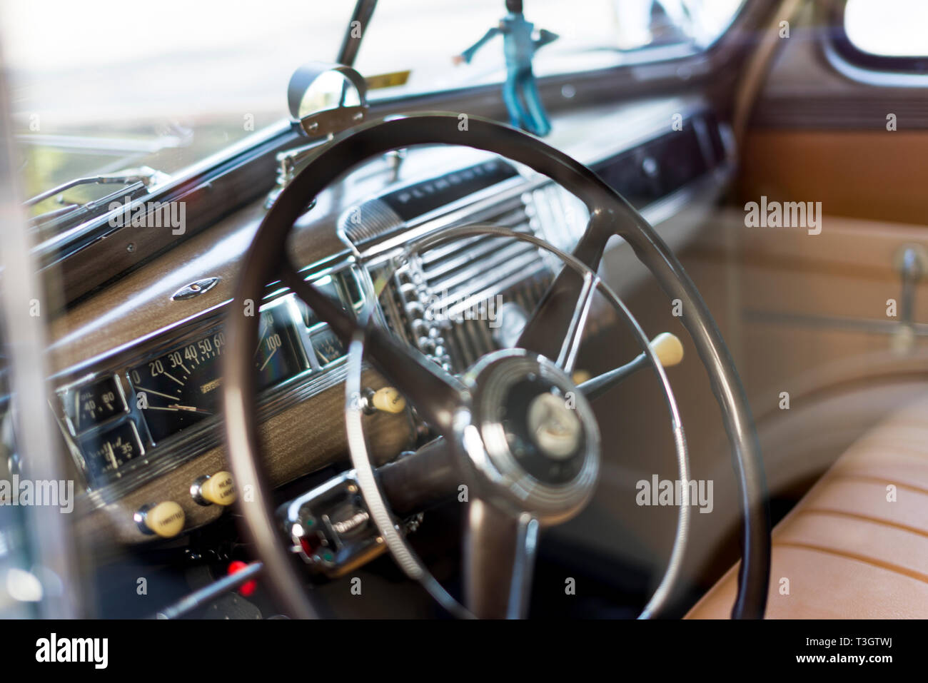 Izmir, Turkey - September 23, 2018: Steering wheel and dashboard view ...