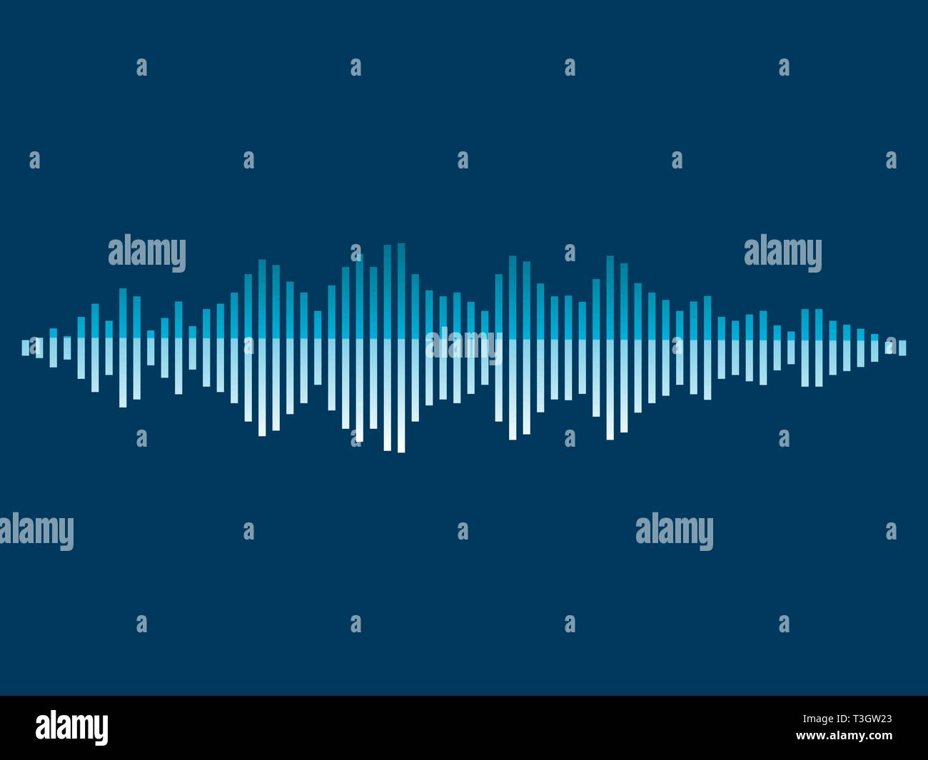 Abstract background music sound wave. Vector illustration Stock Vector