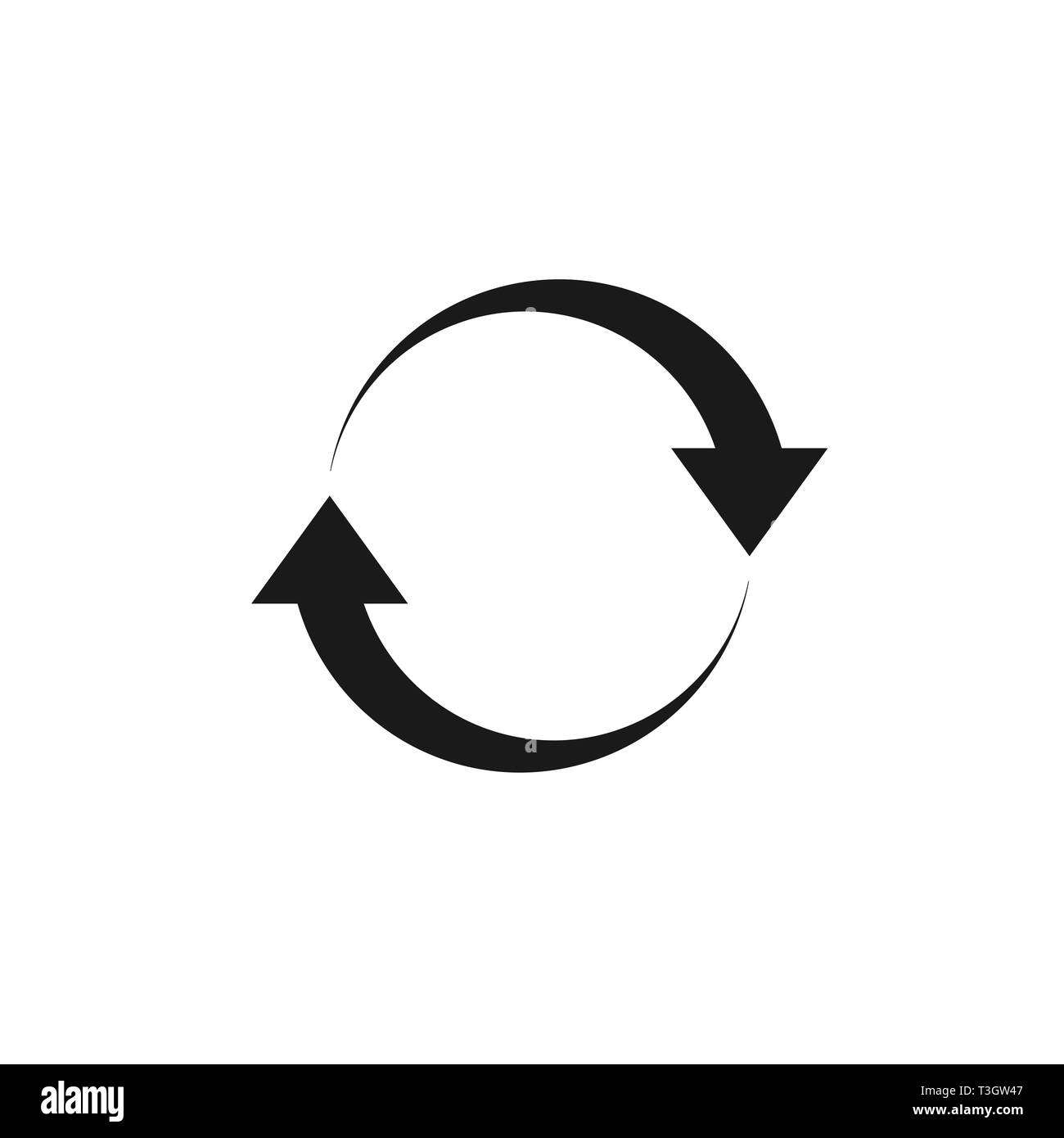 Arrow, refresh, update icon. Vector illustration, flat design. Stock Vector