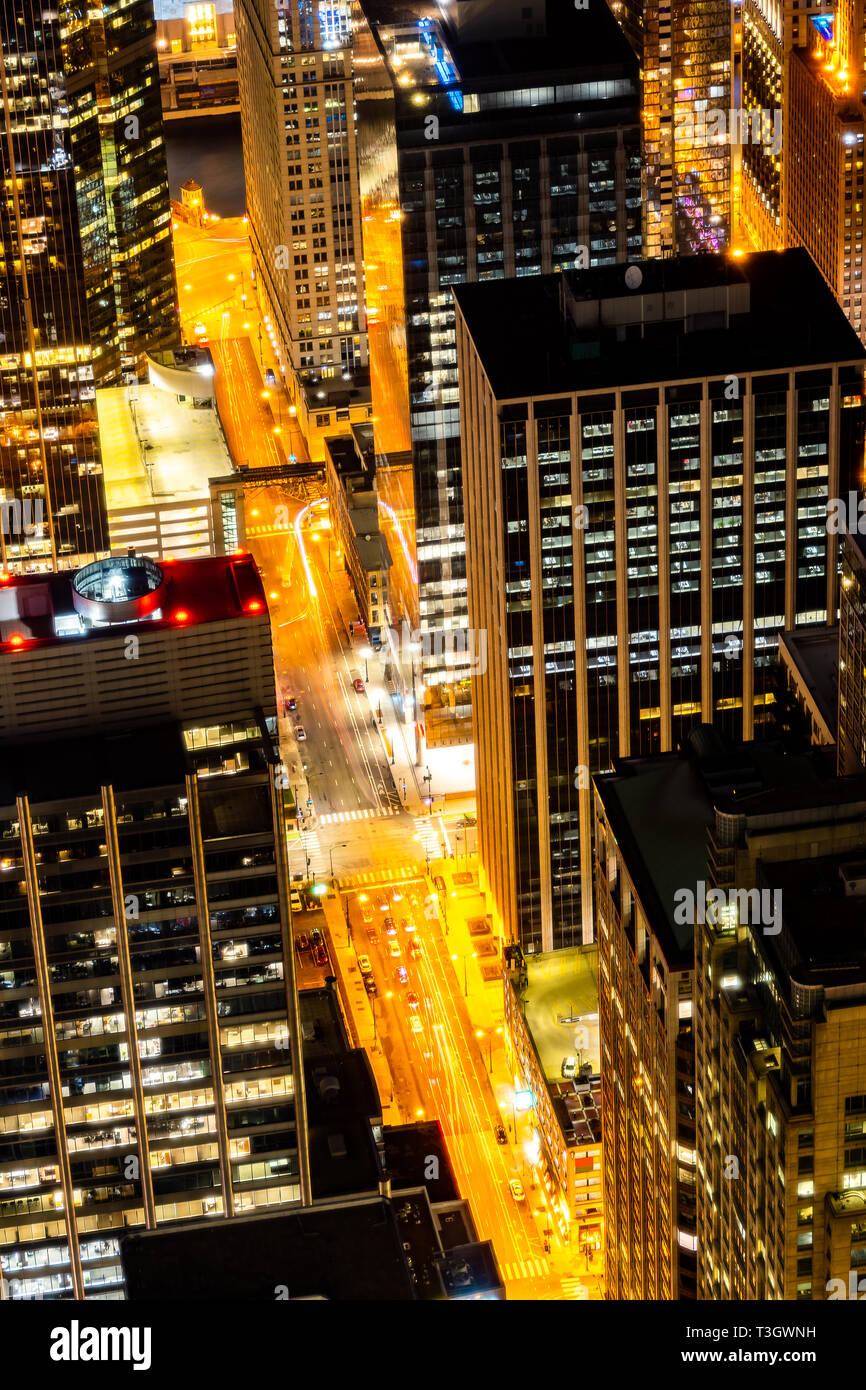 Aerial sunset illuminated view willis hi-res stock photography and ...