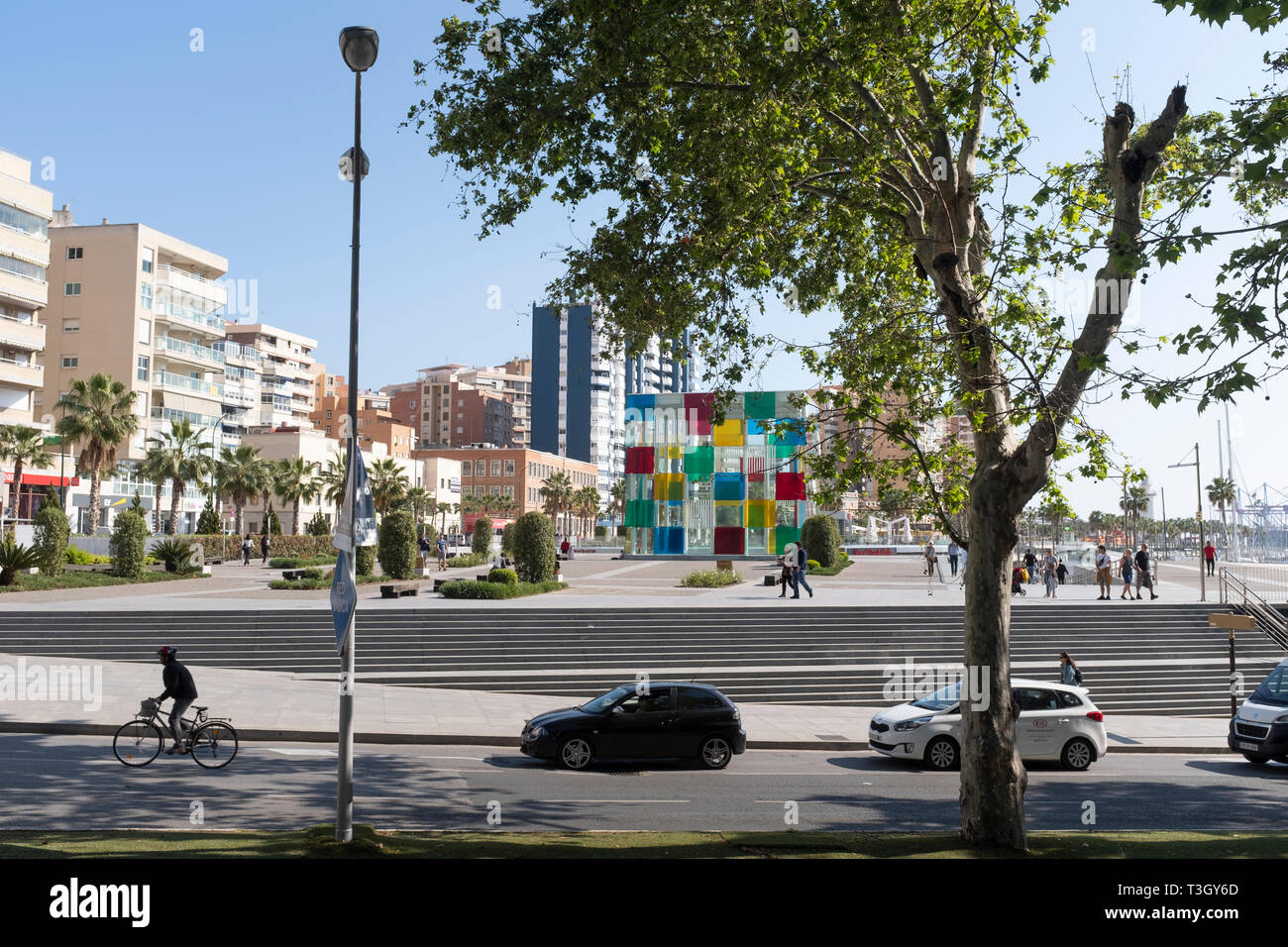 Centre Pompidou Malaga Stock Photo