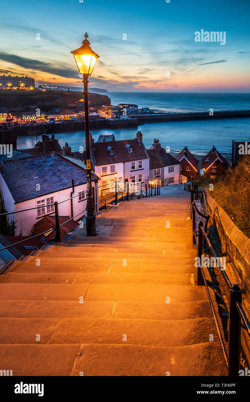 A view from the 199 steps whitby, North Yorkshire, UK Stock Photo - Alamy