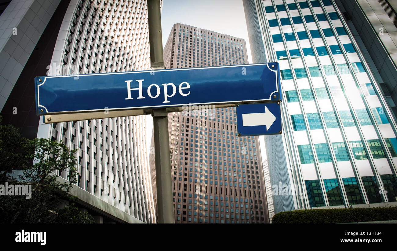 Hope despair road sign hi-res stock photography and images - Alamy