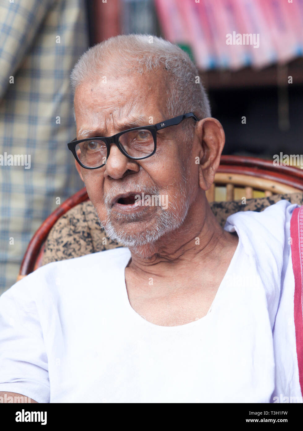 Akkitham Achuthan Namboothiri, popularly known as Akkitham, is an Indian poet and essayist of Malayalam language Stock Photo