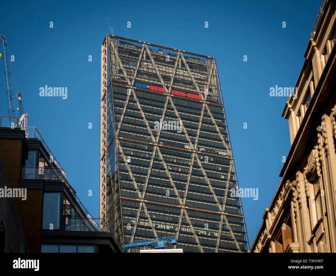 The Cheese Grater or The Leadenhall building in London's Financial district, The Building was designed by Rogers Stirk Harbour and completed in 2014 Stock Photo