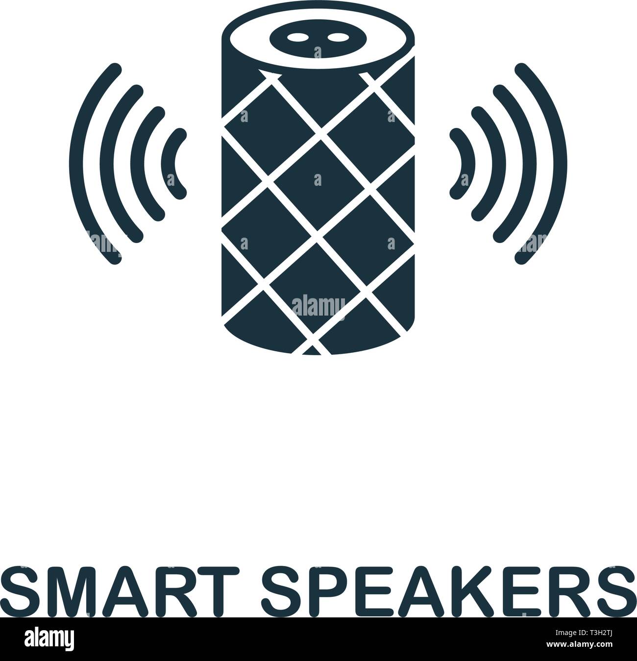 Smart Speakers icon. Creative element design from smart home icons collection. Pixel perfect Smart Speakers icon for web design, apps, software, print Stock Vector