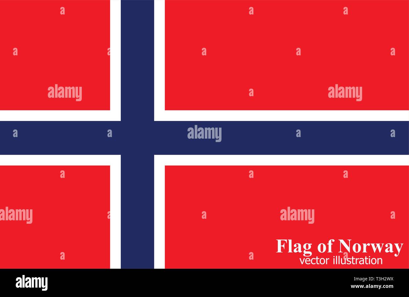 Banner With Flag Of Norway Colorful Illustration With Flags For