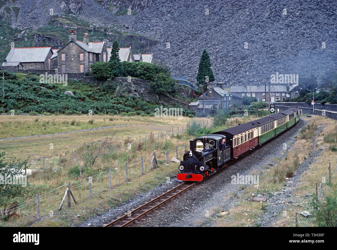 Steam Linda on the Ffestiniog Railway running through