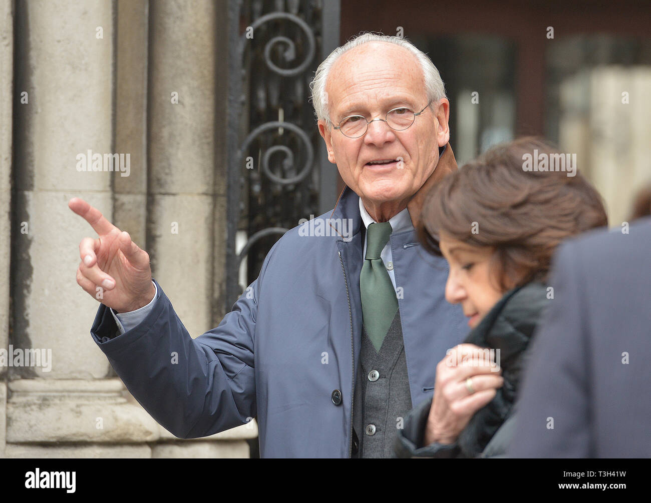 German businessman Jurgen Pierburg leaves the Royal Courts of Justice where he is embroiled in a London divorce fight with his estranged wife Clarissa Pierburg after having an affair. Stock Photo