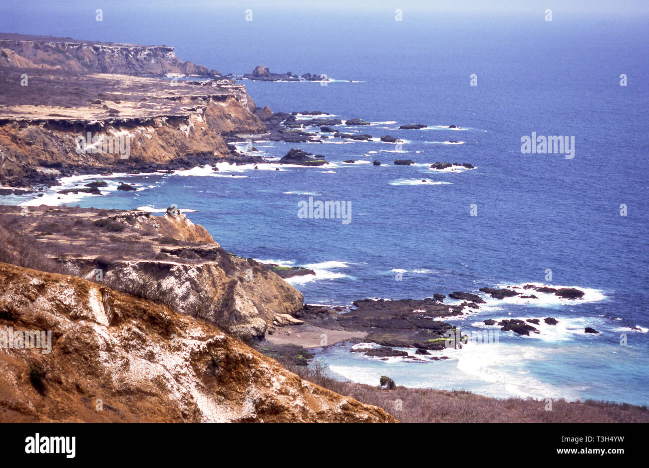 Coastline views of the Ecuadorian island the Isla Del A Plata. The