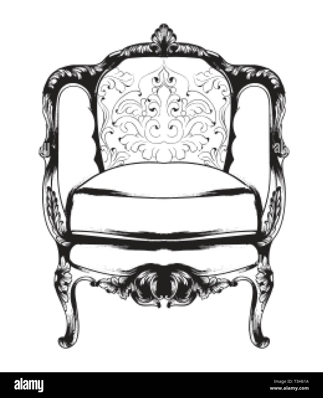 Royal Chair Vector Royal Style Decotations Victorian Ornaments Royal Chair Vector Royal Style Decotations Victorian Ornaments
