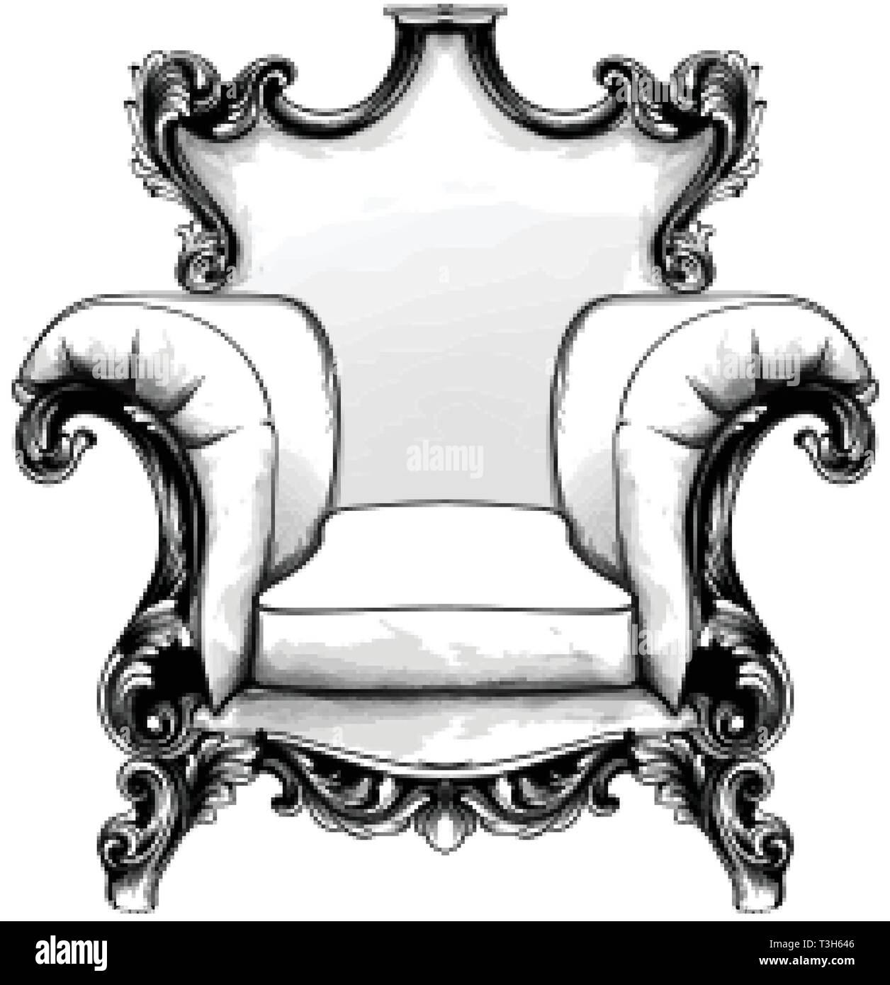 Classic Armchair Vector Royal Style Decotations Victorian Ornaments Classic Armchair Vector Royal Style Decotations Victorian Ornaments