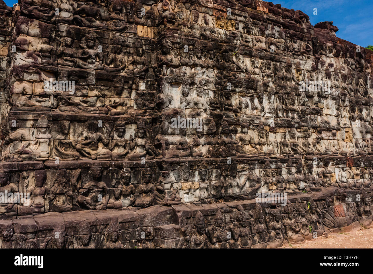 The Terrace of the Leper King, Angkor Thom, Siem Reap, Cambodia Stock Photo